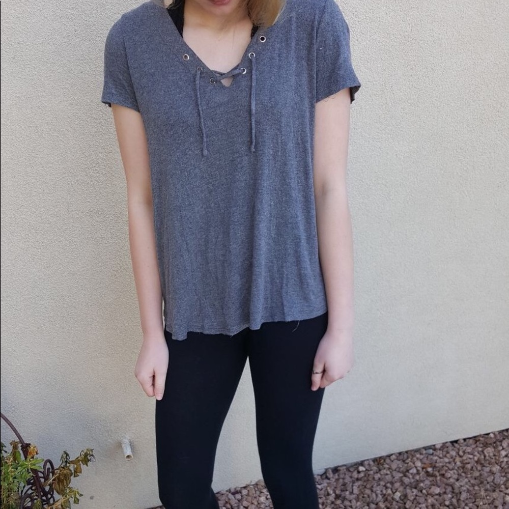Rue 21 Lace Up Top
